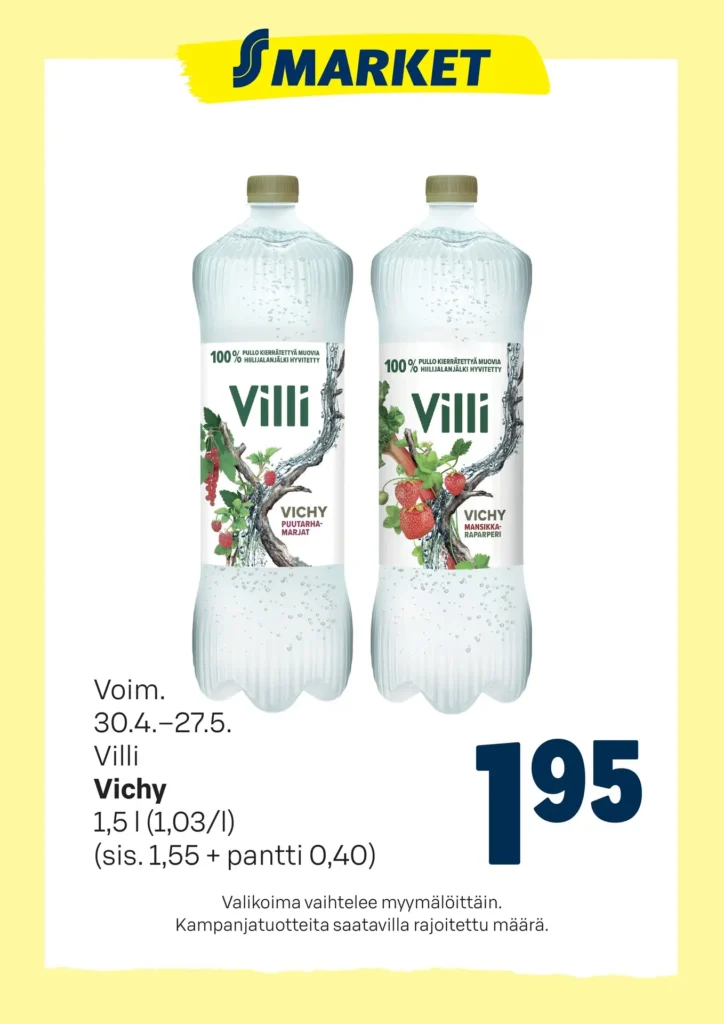 S-market Villi 30.4.-27.5.2025