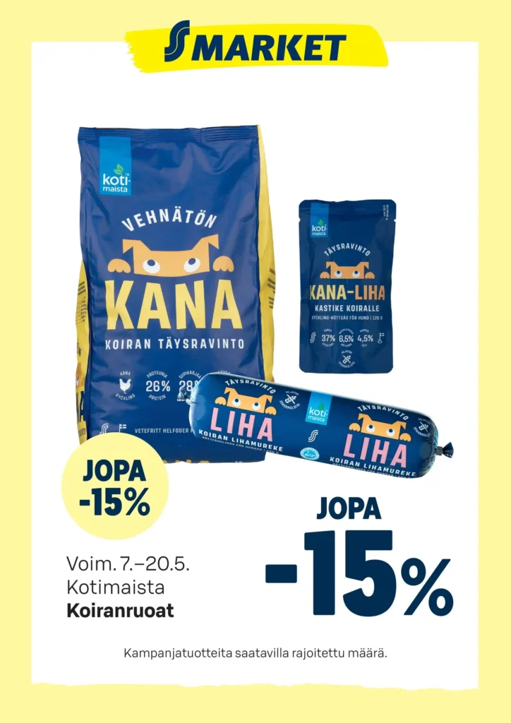 S-market koiranruoka 7.5-20.5.2025