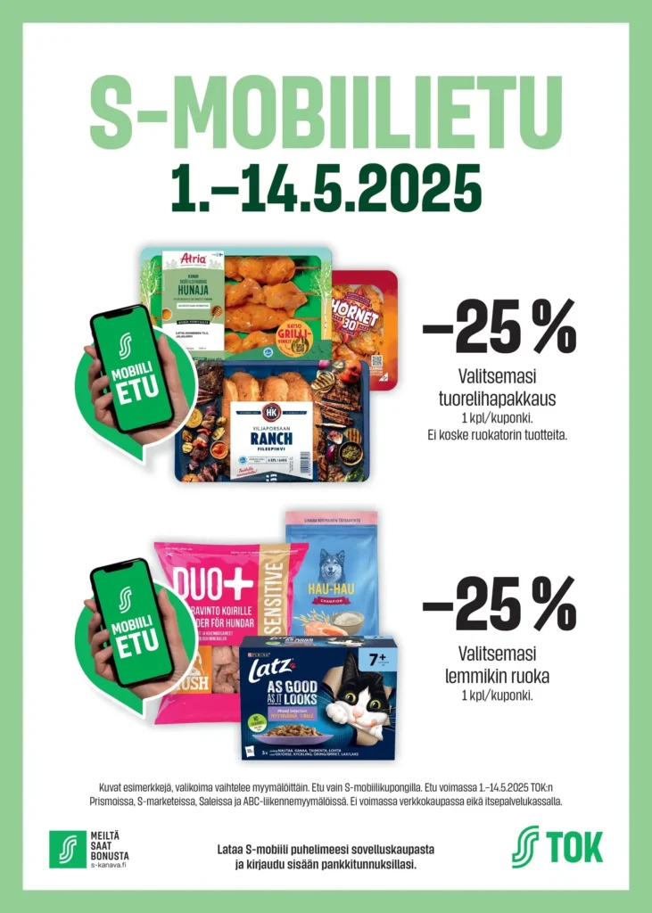 s-mobiilietu s market tarjoukset voimassa edut 14.5.2025