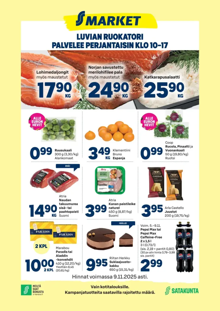 s-market luvia tarjoukset voimassa 9.11.2025