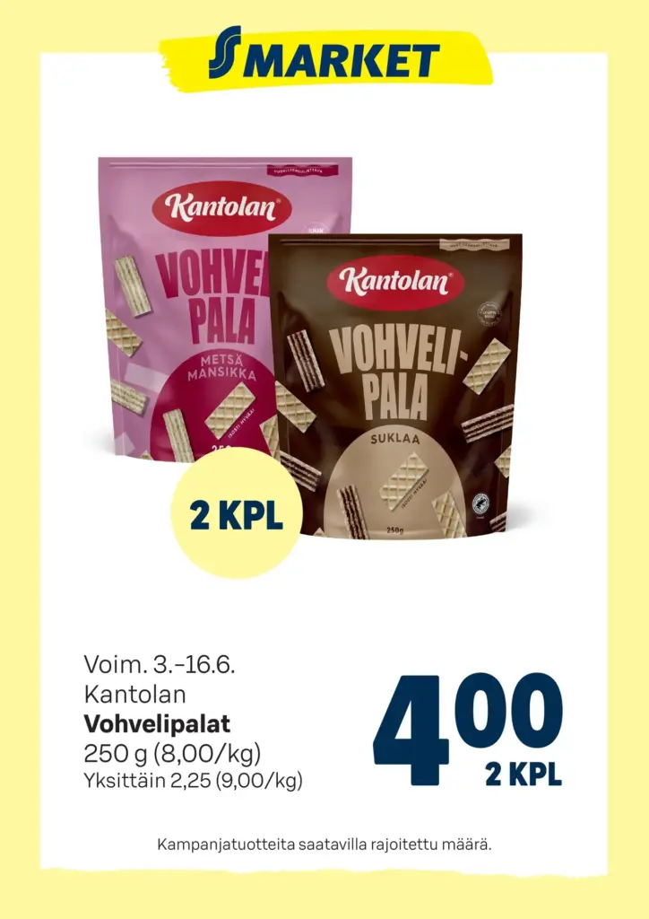 S-market Vohvelipalat 3.6-16.6.2026