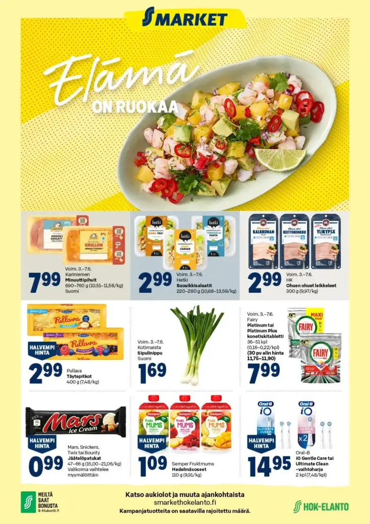 s-market tarjoukset elämä on ruokaa edullista voimassa 7.6.2026